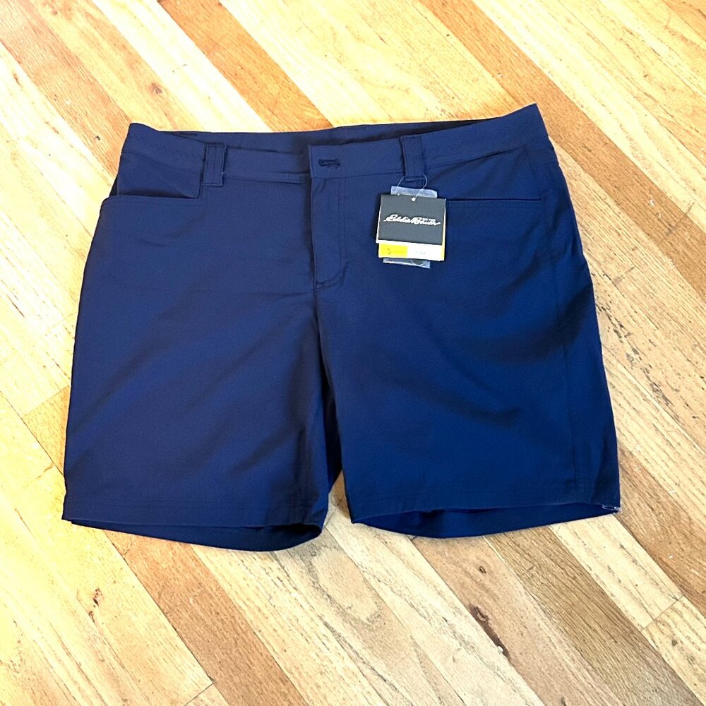 Eddie Bauer New Travex Flexion Navy Shorts Size 12